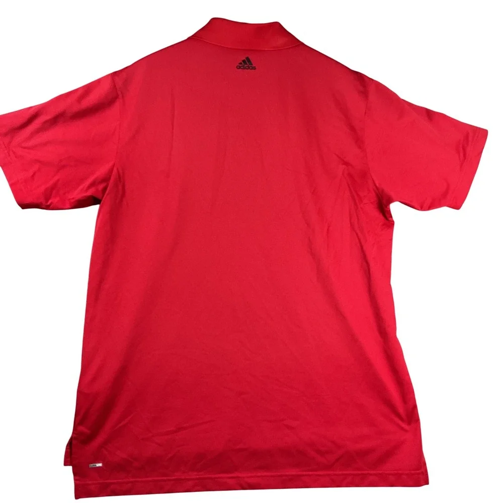 Adidas Polo Shirt Mens Medium Red 2014 US Open Pinehurst No 2 Climalite P78572
